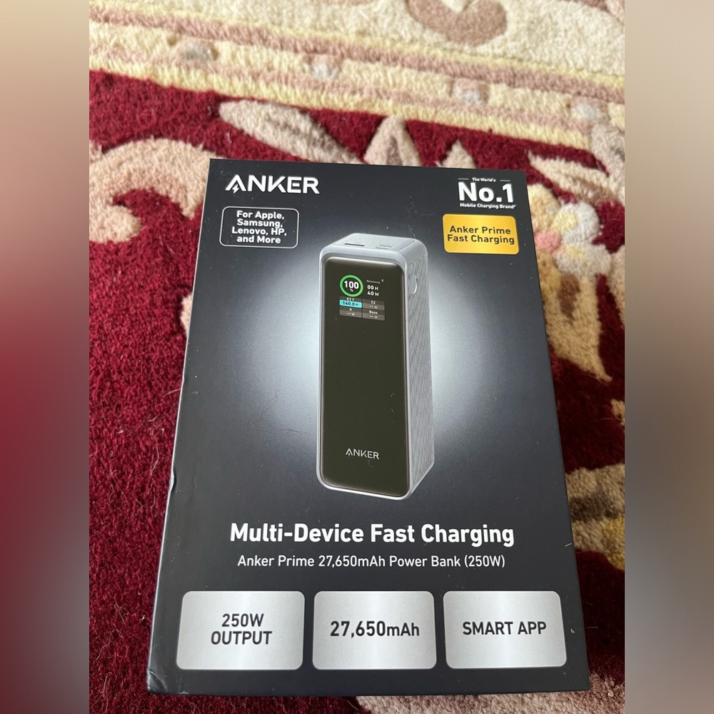Anker Prime 27,650mAh Power Bank (250W) Brand New in box never opened